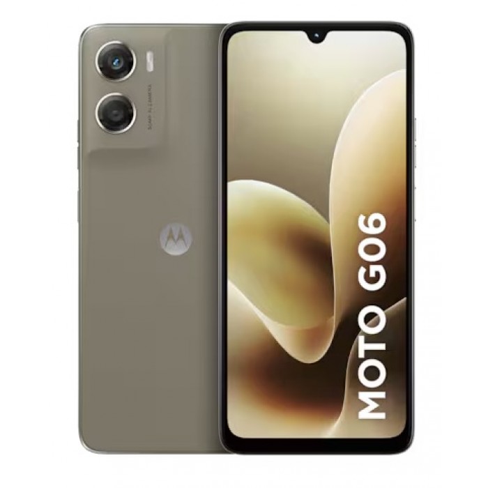 Oferta Relâmpago Celular Motorola Moto G06 Bege 256GB, 4GB RAM + 8GB Ram Boost e Camera 50MP com AI Bateria de 5200 mAh Tela 6.9"